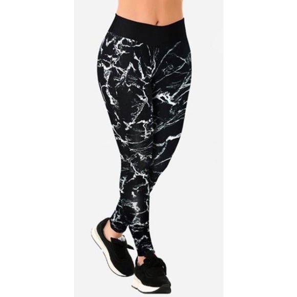 SALE🔥Marble Sport Leggings With Wide Waistband - Picture 1 of 2